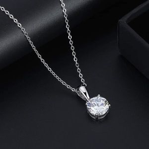 S925 April (clear) birthstone necklace